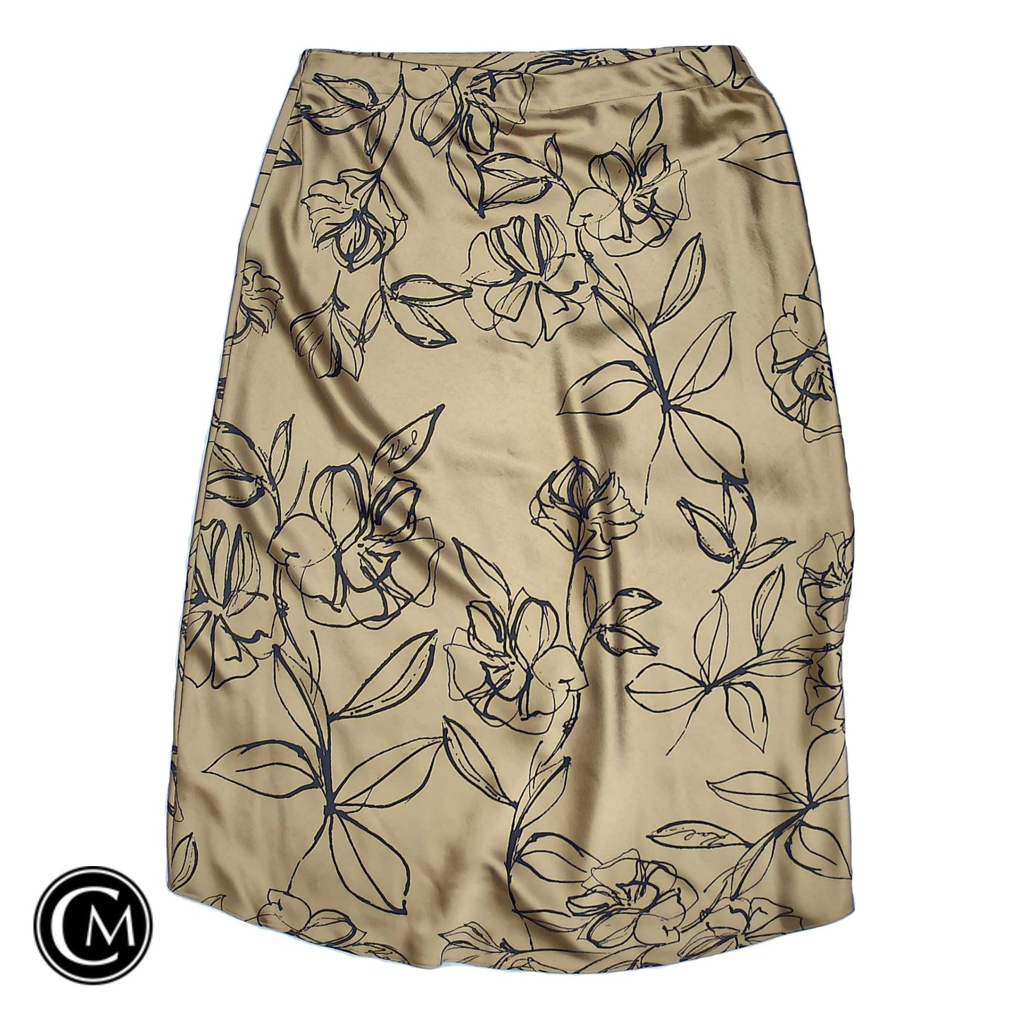 Skirt Midi By Karl Lagerfeld In Black & Tan, Size: 16