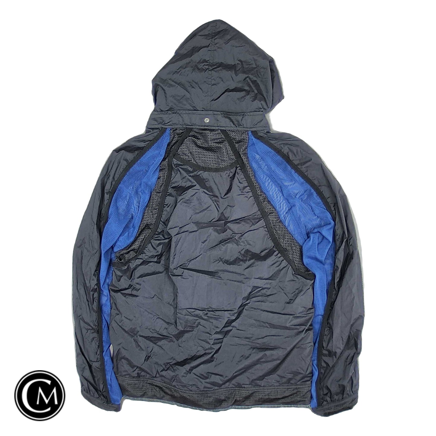 Jacket Windbreaker By Free People In Black & Blue, Size: M