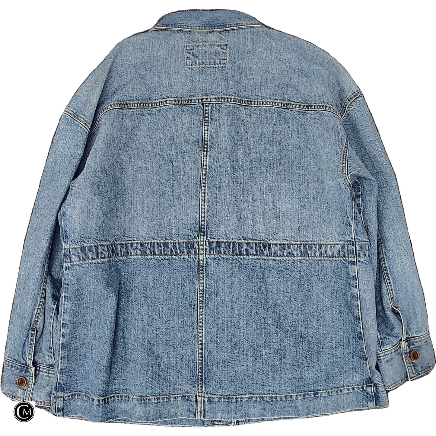 Jacket Denim By Loft In Blue Denim, Size: Xl