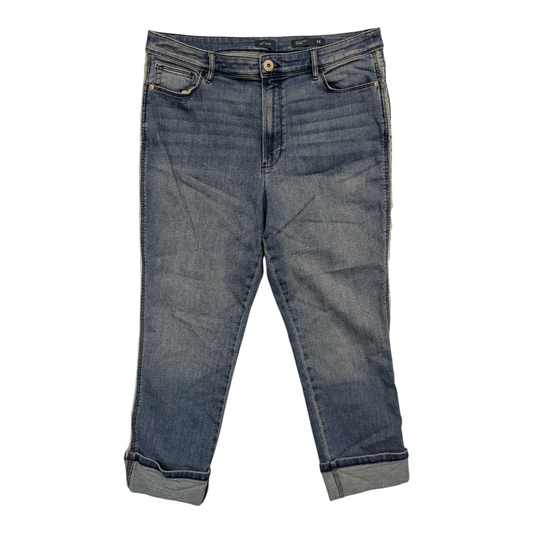 Jeans Cropped By J. Jill In Blue Denim, Size:14