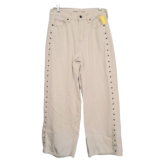 Jeans Wide Leg By Old Navy In Tan Denim, Size:6