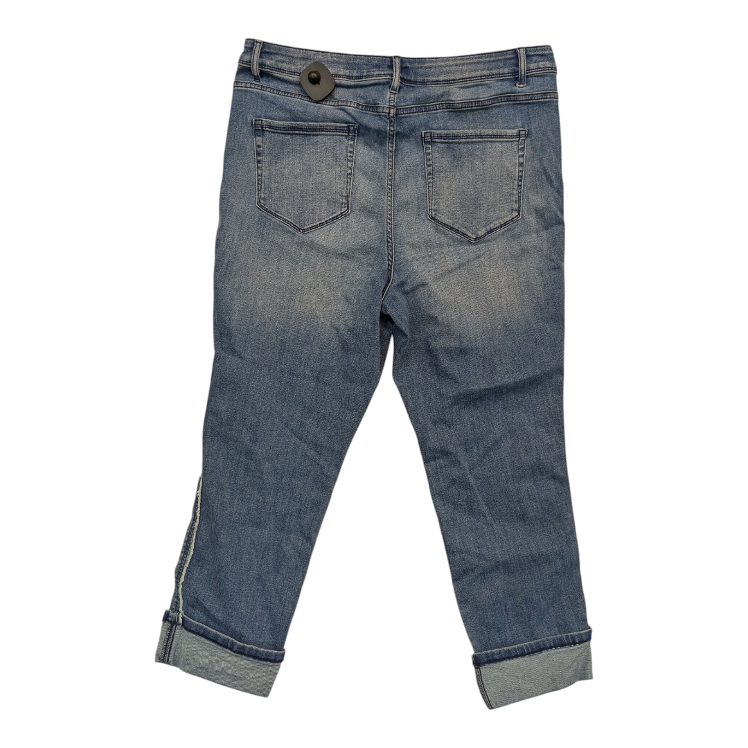 Jeans Cropped By J. Jill In Blue Denim, Size:14