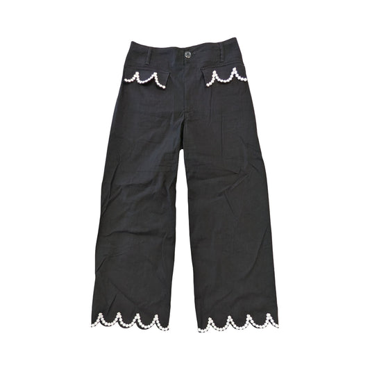Pants Cropped By Maeve In Black, Size:6
