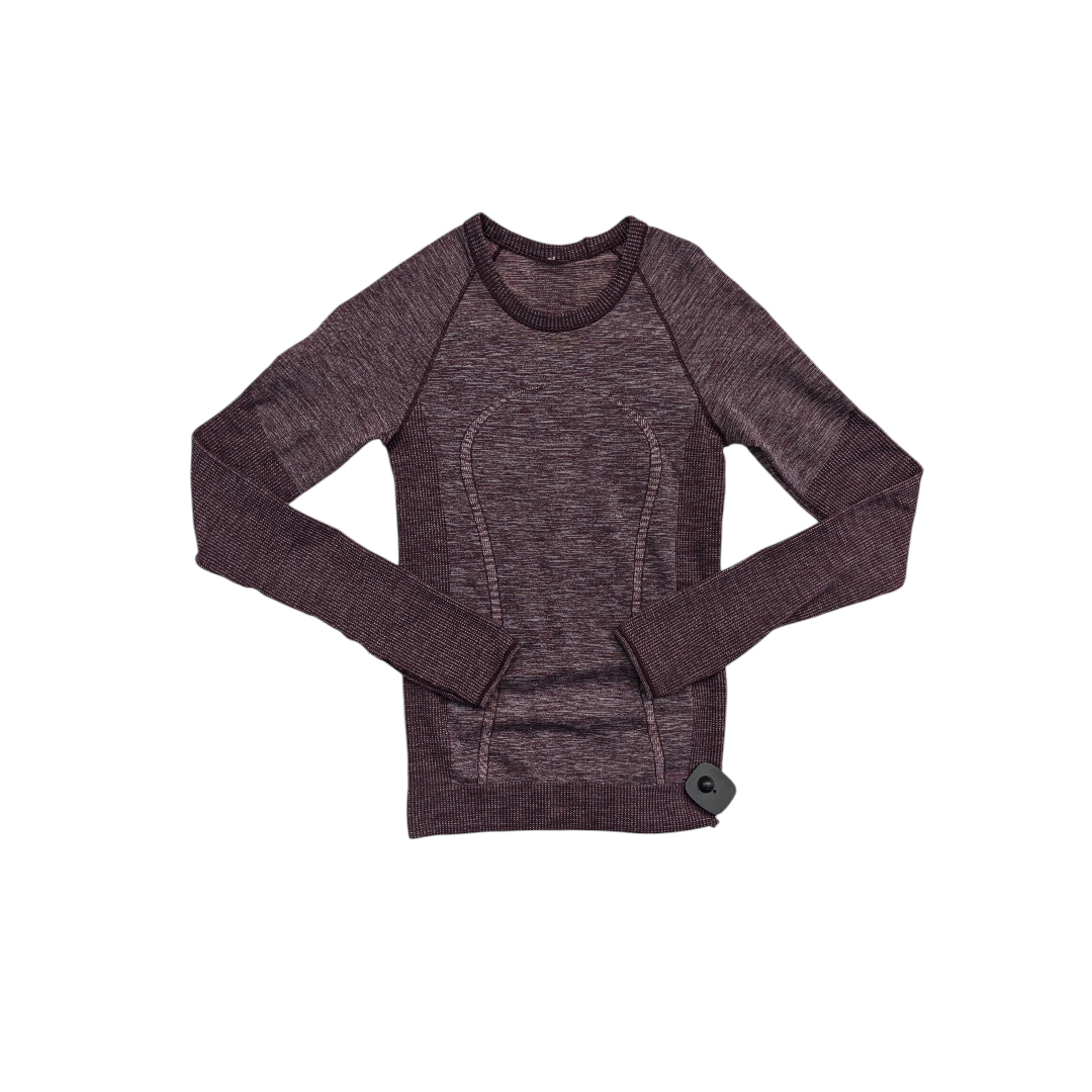 Athletic Top Ls Crewneck By Lululemon In Purple, Size:2