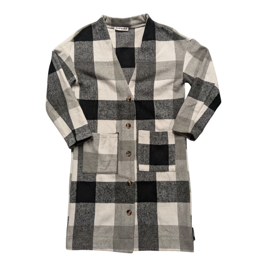 Blazer By Ecowish In Plaid Pattern, Size:S