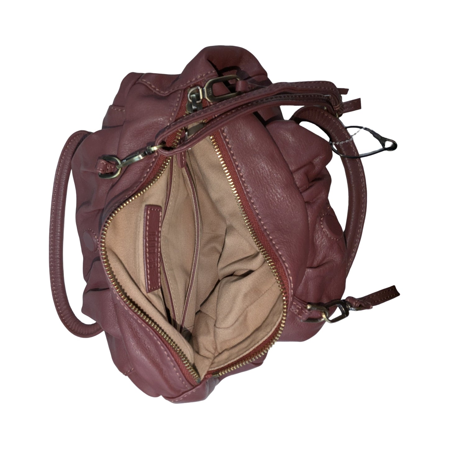 Handbag Leather By Hobo Intl In Purple, Size:Small