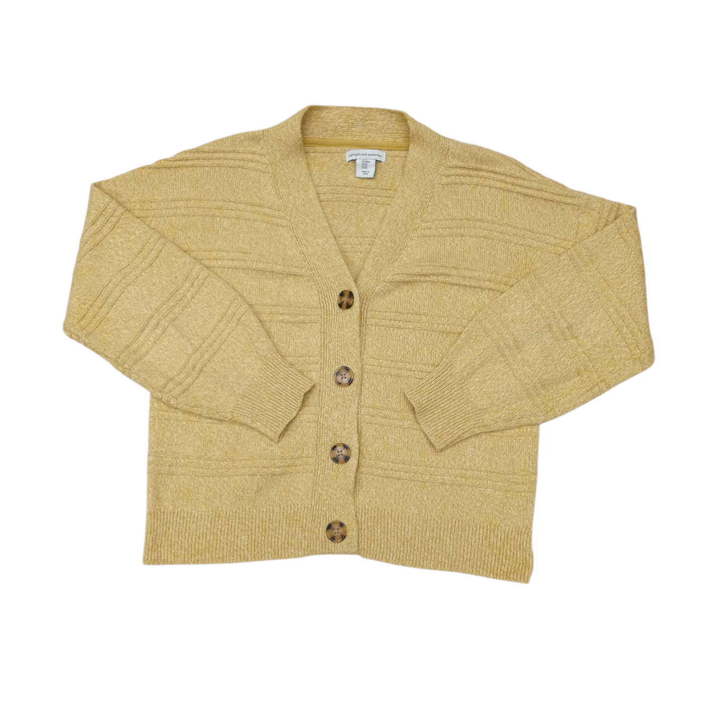 Sweater Cardigan By Cupcakes And Cashmere In Yellow, Size:M
