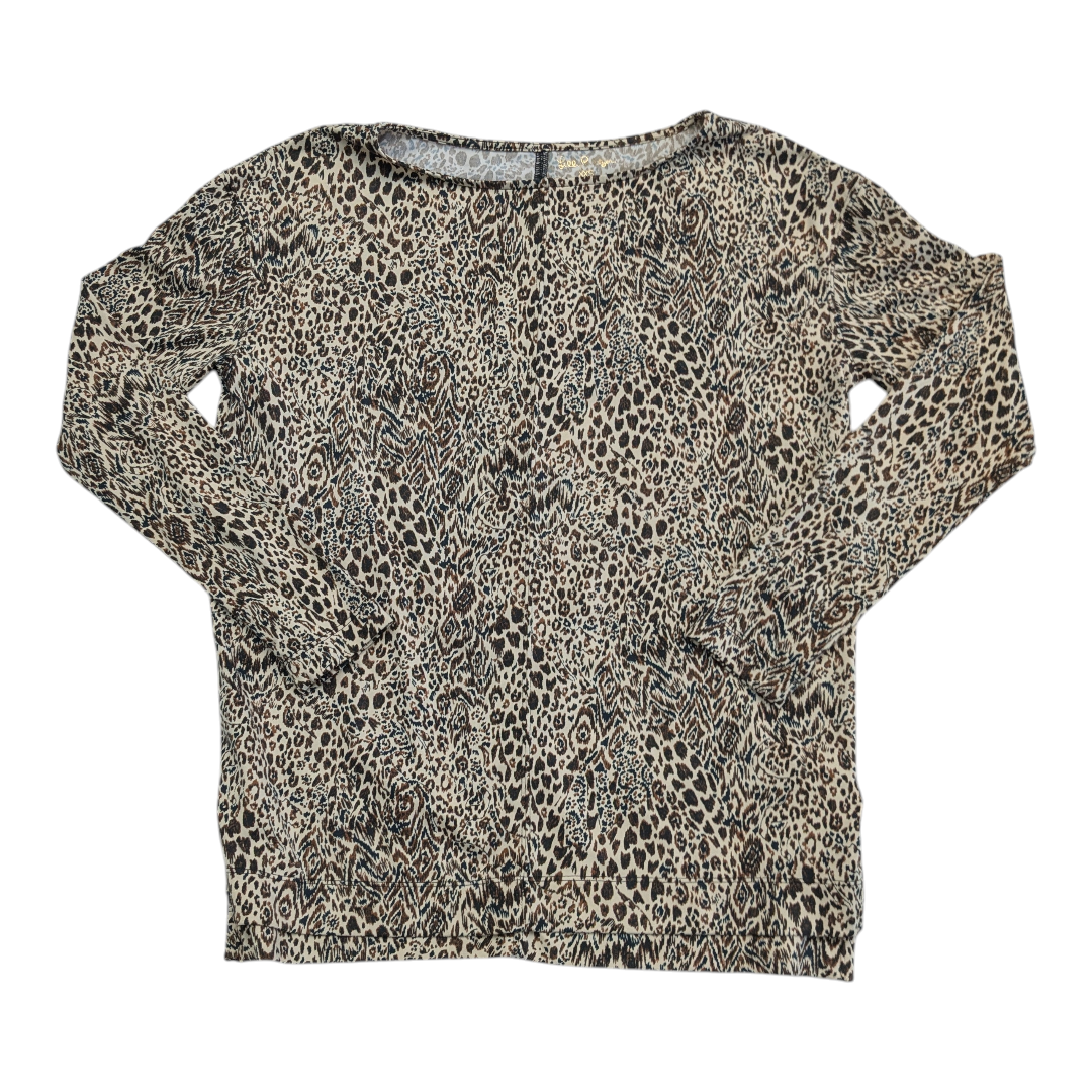Top Ls Designer By Lilly Pulitzer In Animal Print, Size:Xxs