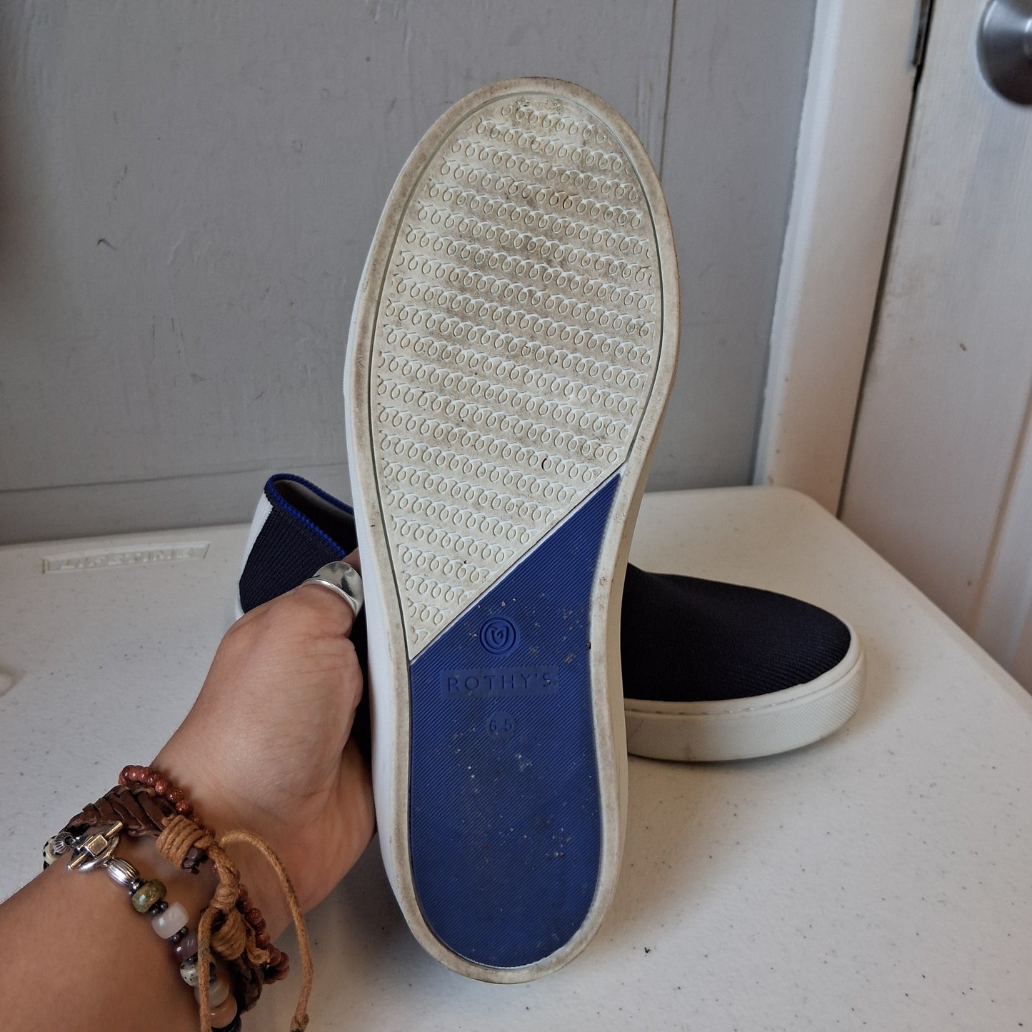 Shoes Flats By Rothys In Navy, Size: 6.5