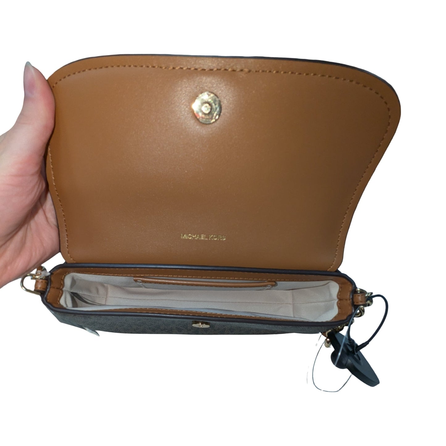 Handbag Designer By Michael Kors In Brown, Size:Small