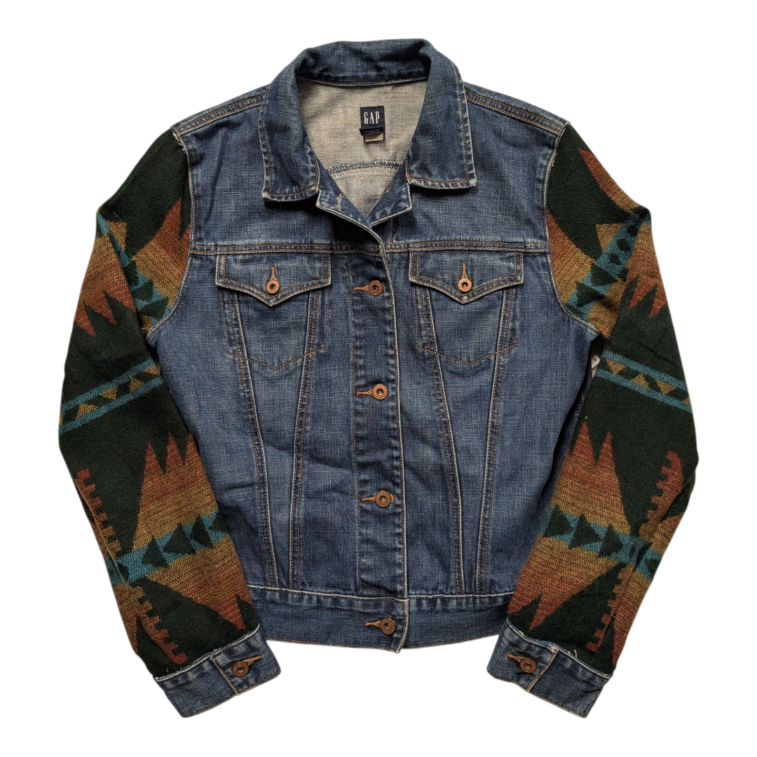 Jacket Denim By Gap In Blue Denim, Size:L