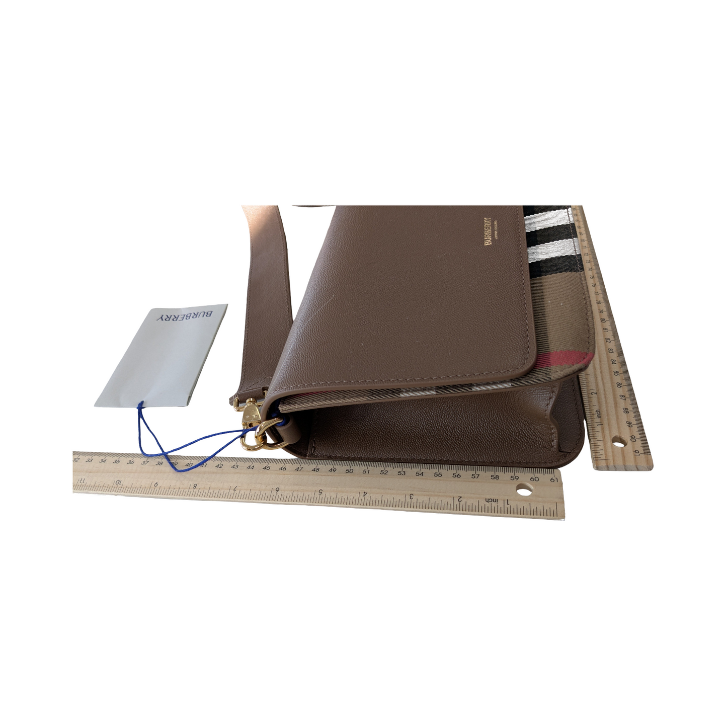 Handbag Luxury Designer By Burberry In Brown, Size:Medium