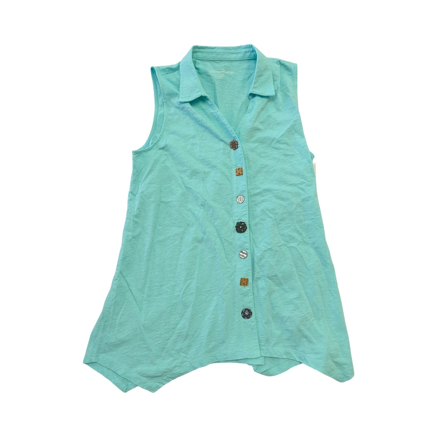 Tunic Sleeveless By Soft Surroundings In Blue, Size:L