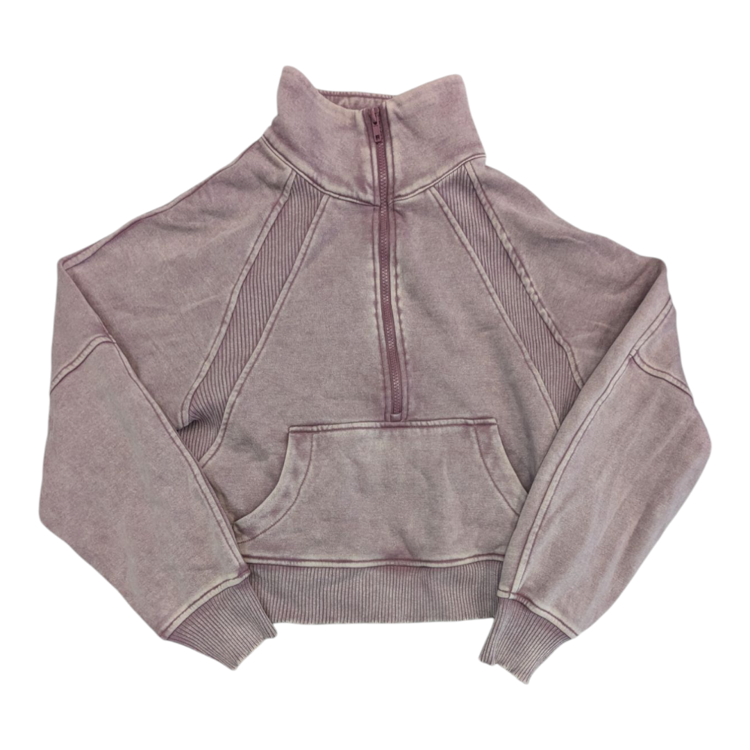 Sweatshirt Crewneck By Zenana Outfitters In Purple, Size:S