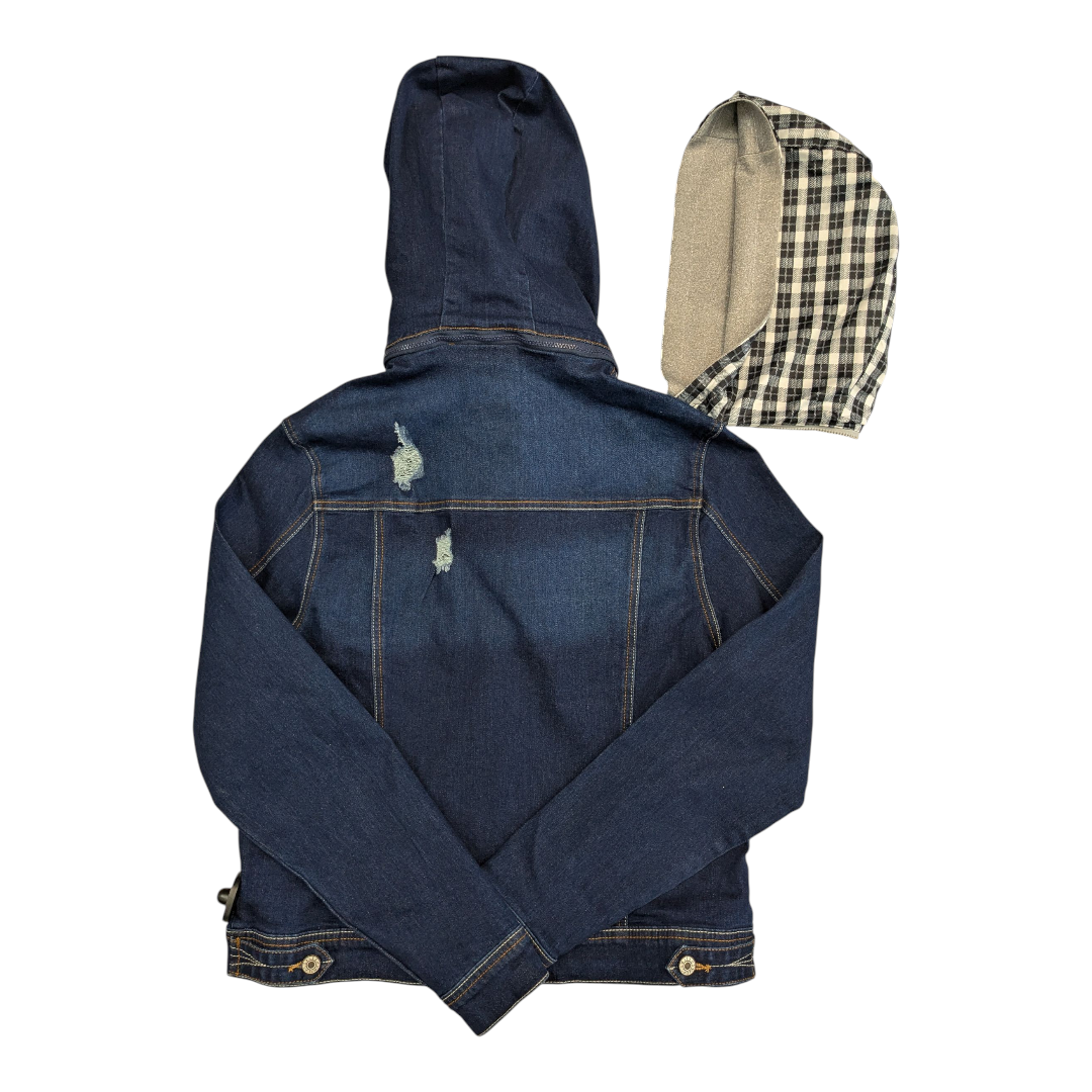 Jacket Denim By SWITCH HOODS  In Blue Denim, Size:M