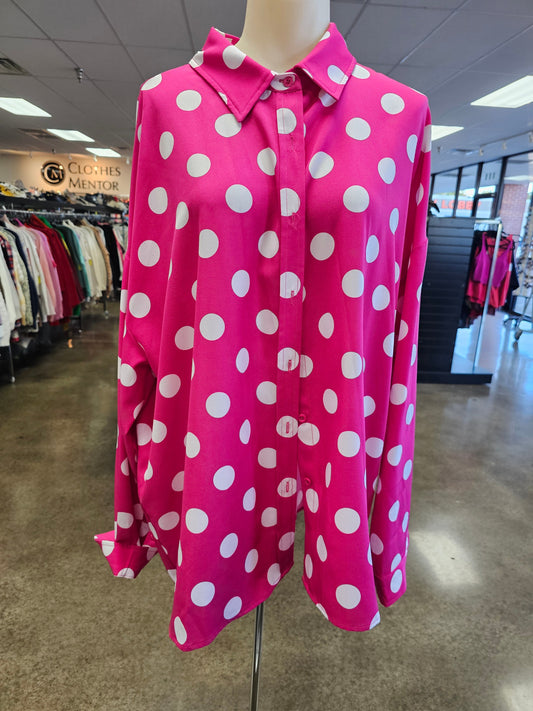 Top Ls By Jess Lea In Polkadot Pattern, Size:Xl