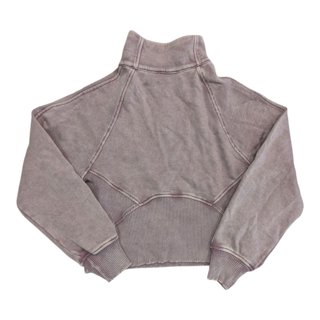 Sweatshirt Crewneck By Zenana Outfitters In Purple, Size:S