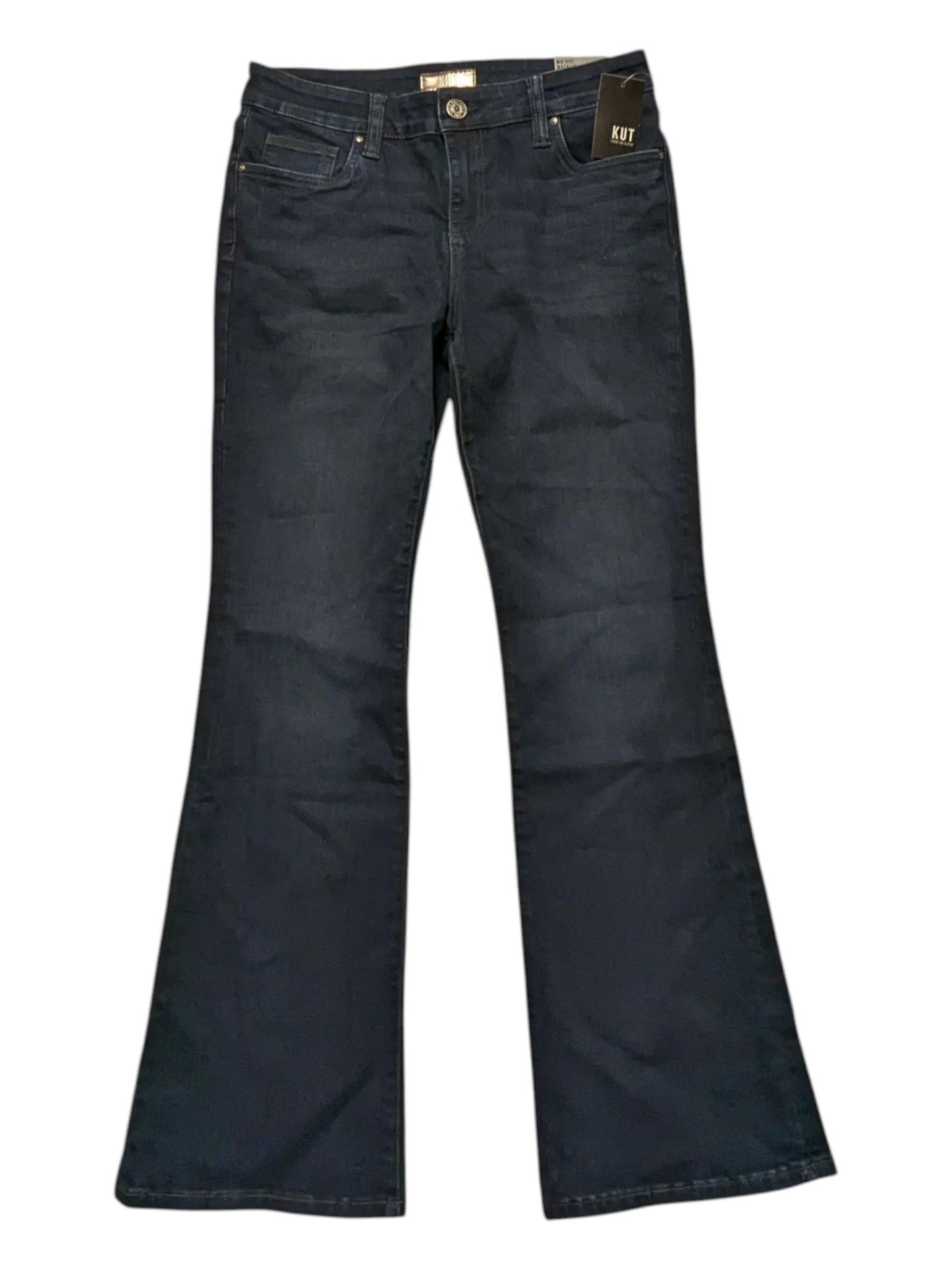 Jeans Flared By Kut In Blue Denim, Size:8P