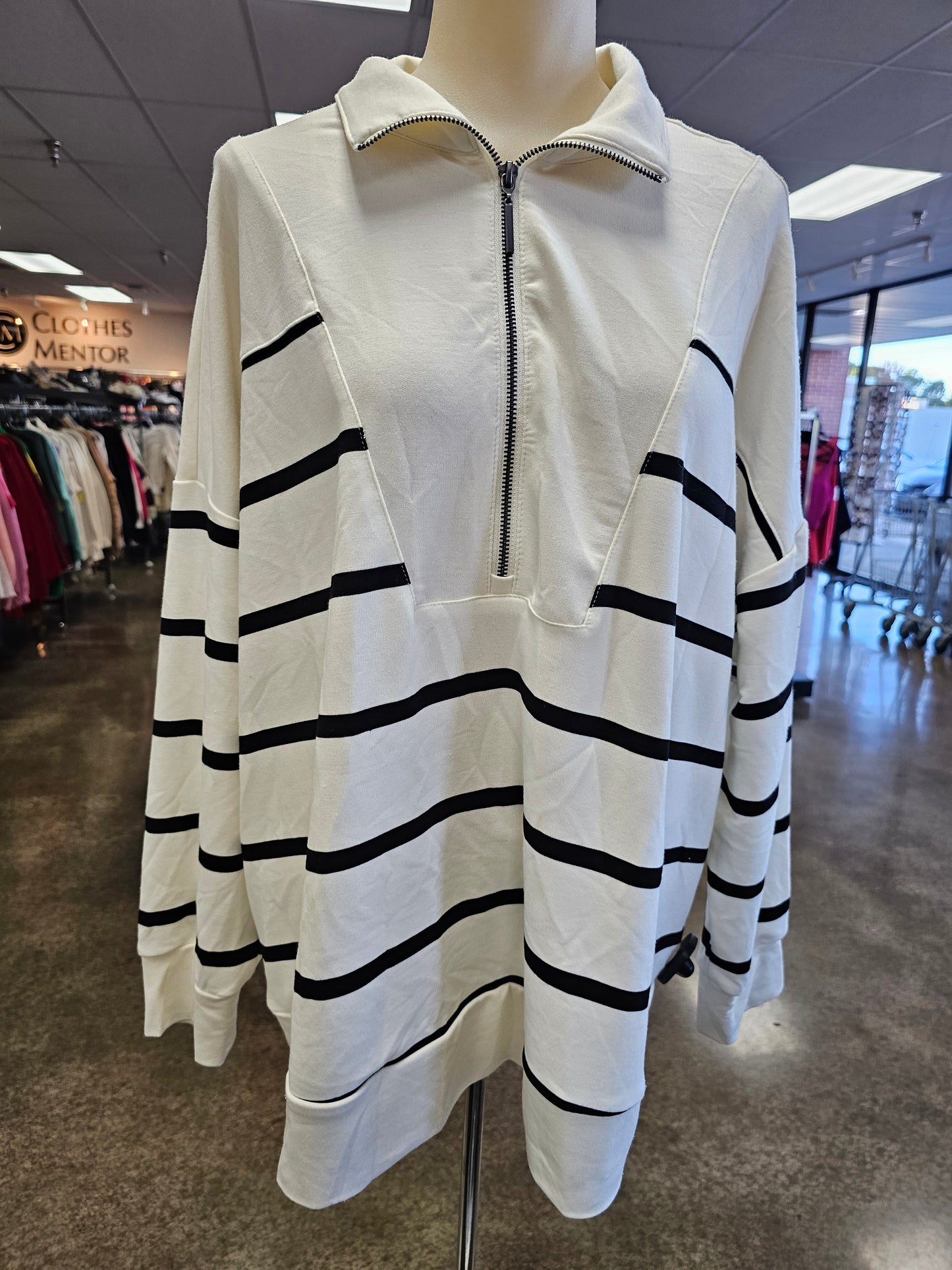 Top Ls By Cable And Gauge In Cream, Size:1X