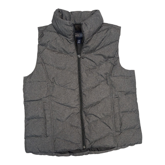 Vest Puffer & Quilted By Lands End In Grey, Size:22Womens