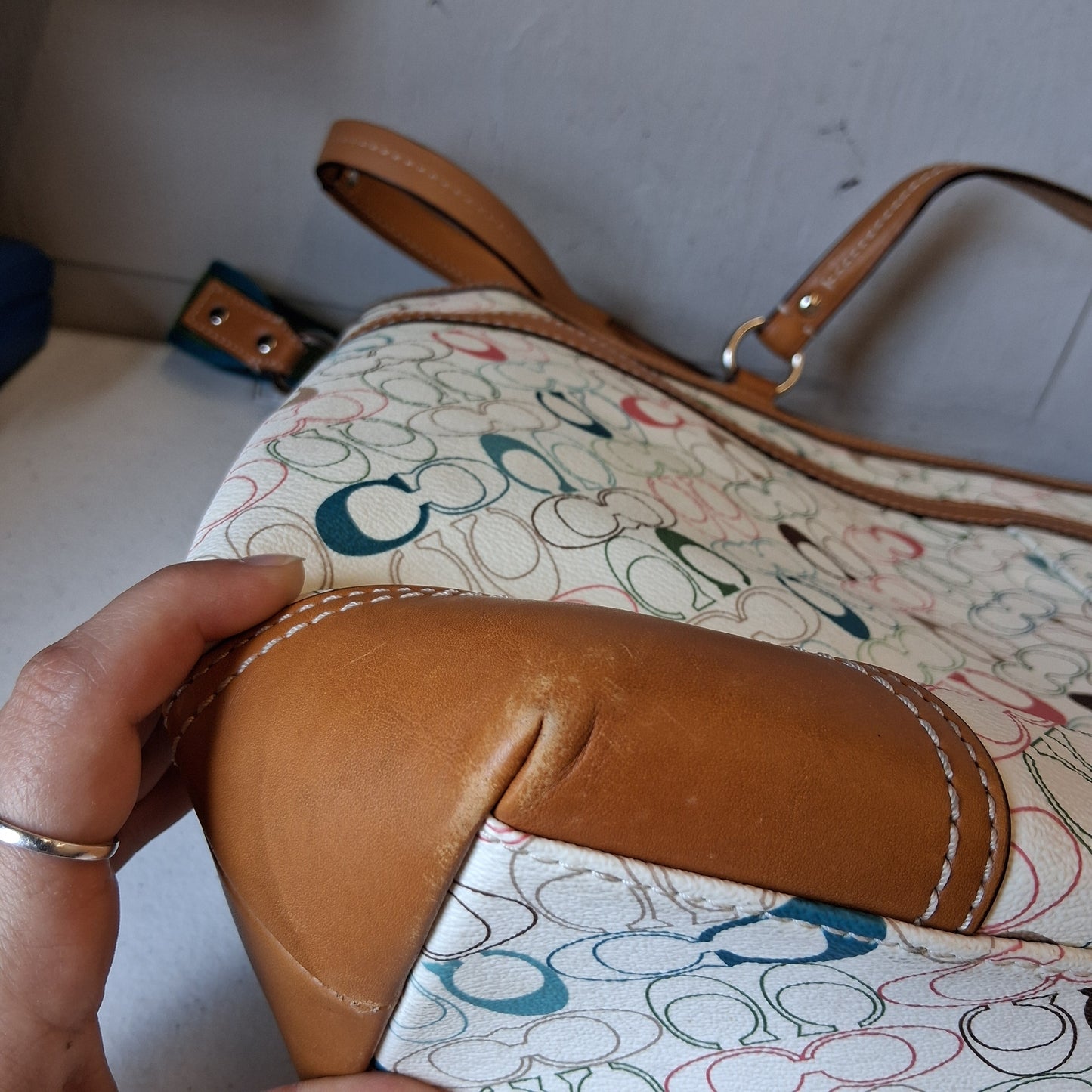 Diaper Bag Designer By Coach In Multi, Size:Large