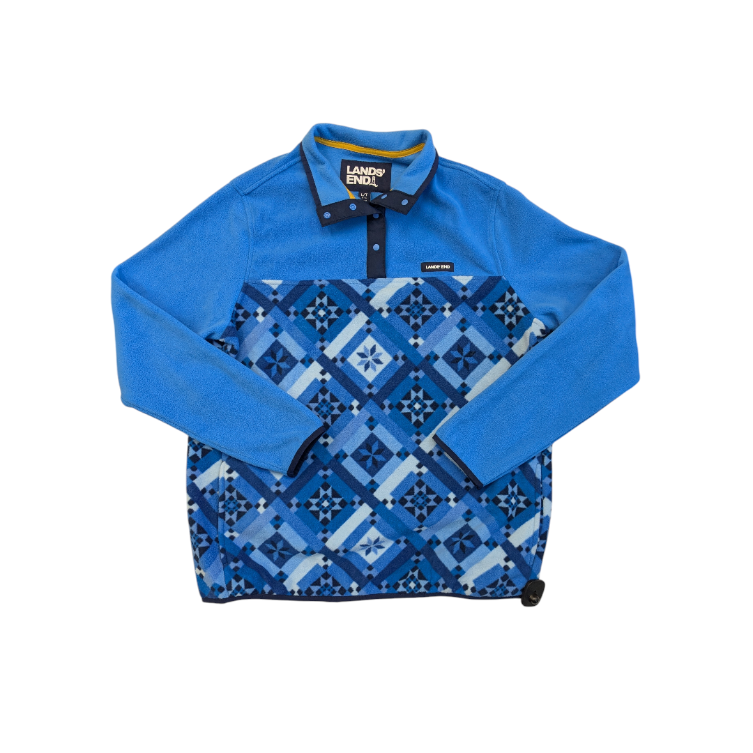Jacket Fleece By Lands End In Blue, Size:L