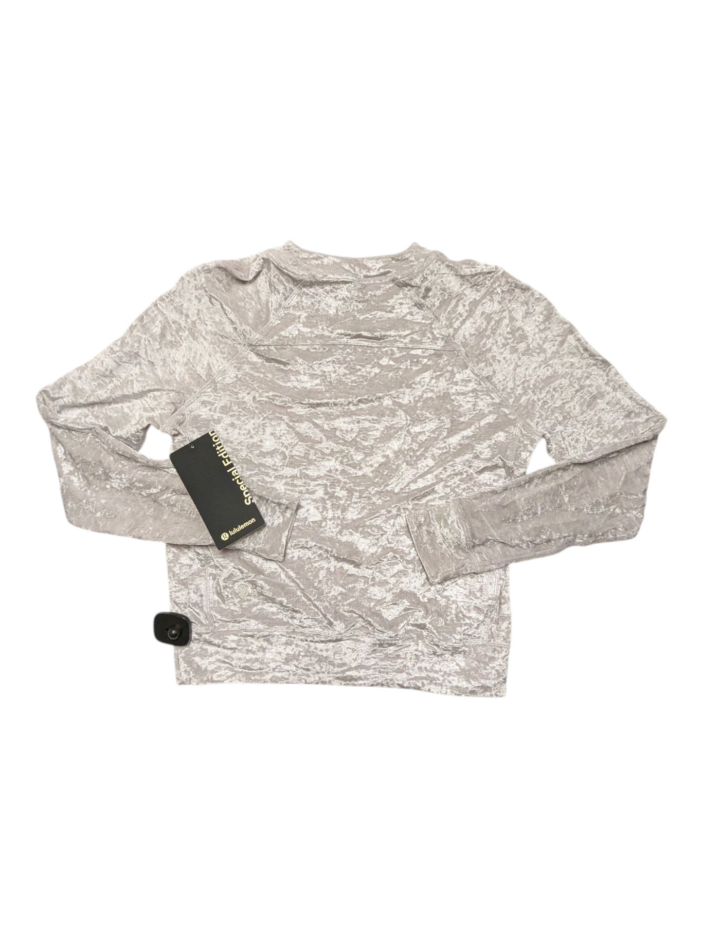 Athletic Top Ls Crewneck By Lululemon In Silver, Size:6